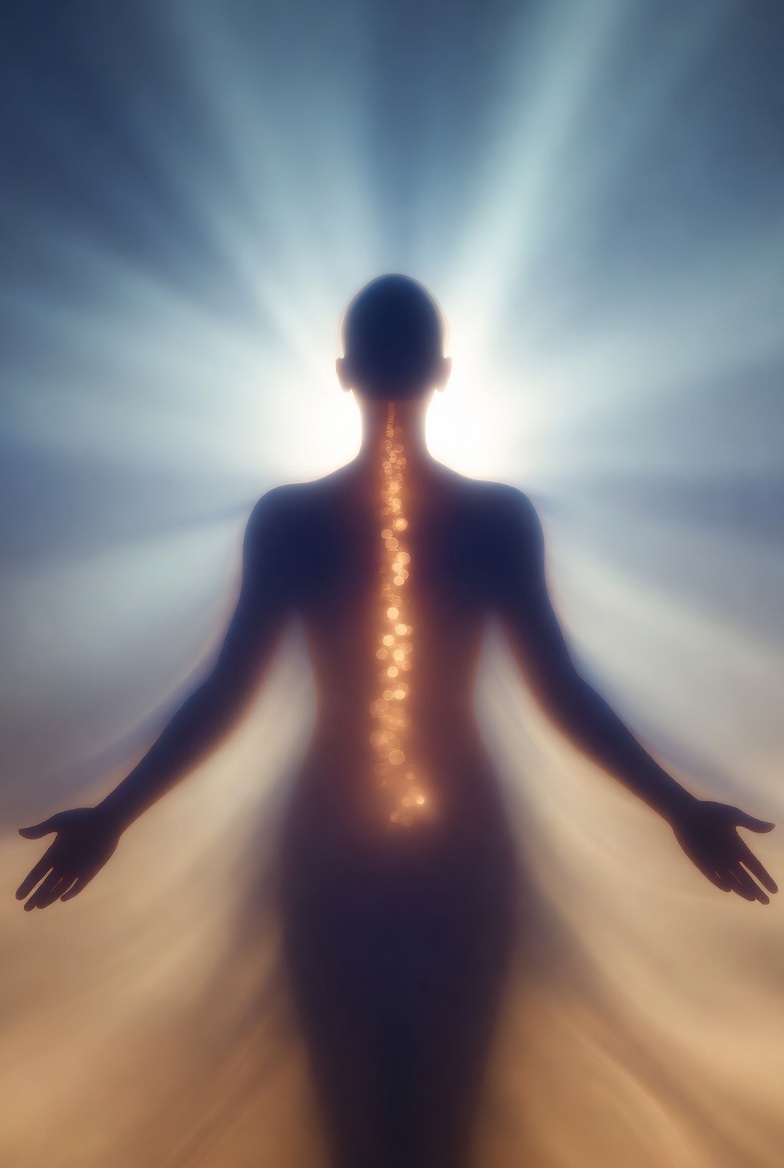 身体の中心を表現した背骨のコンセプトビジュアル