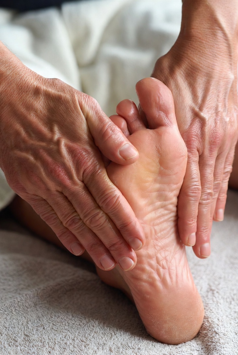 足裏への丁寧な施術