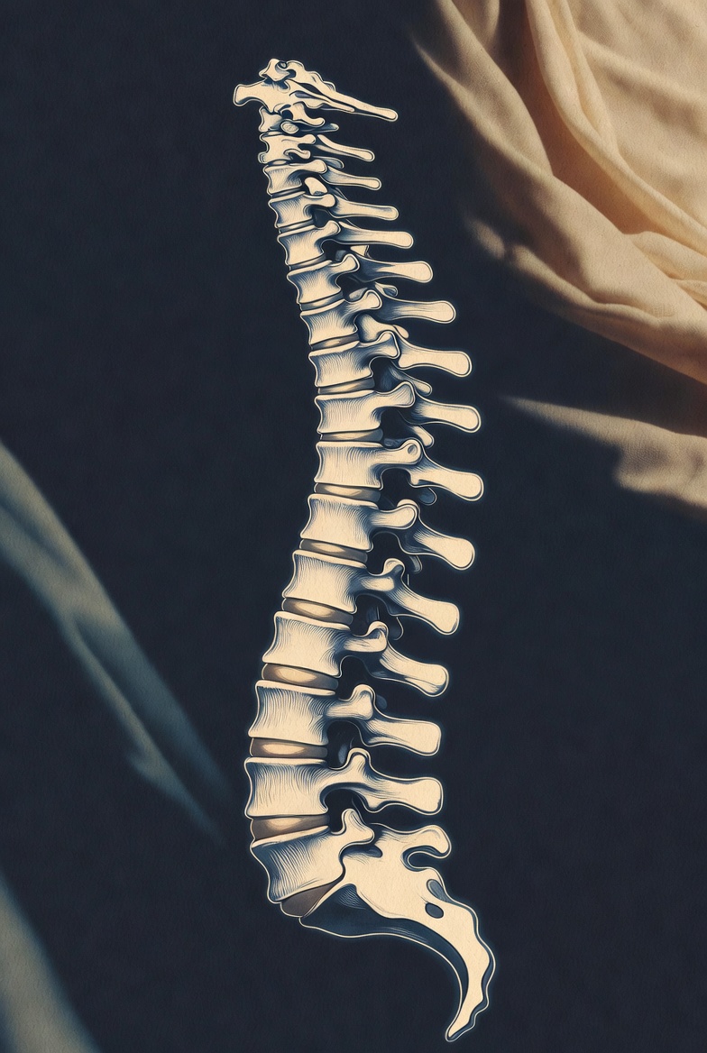 背骨の構造をイメージしたビジュアル